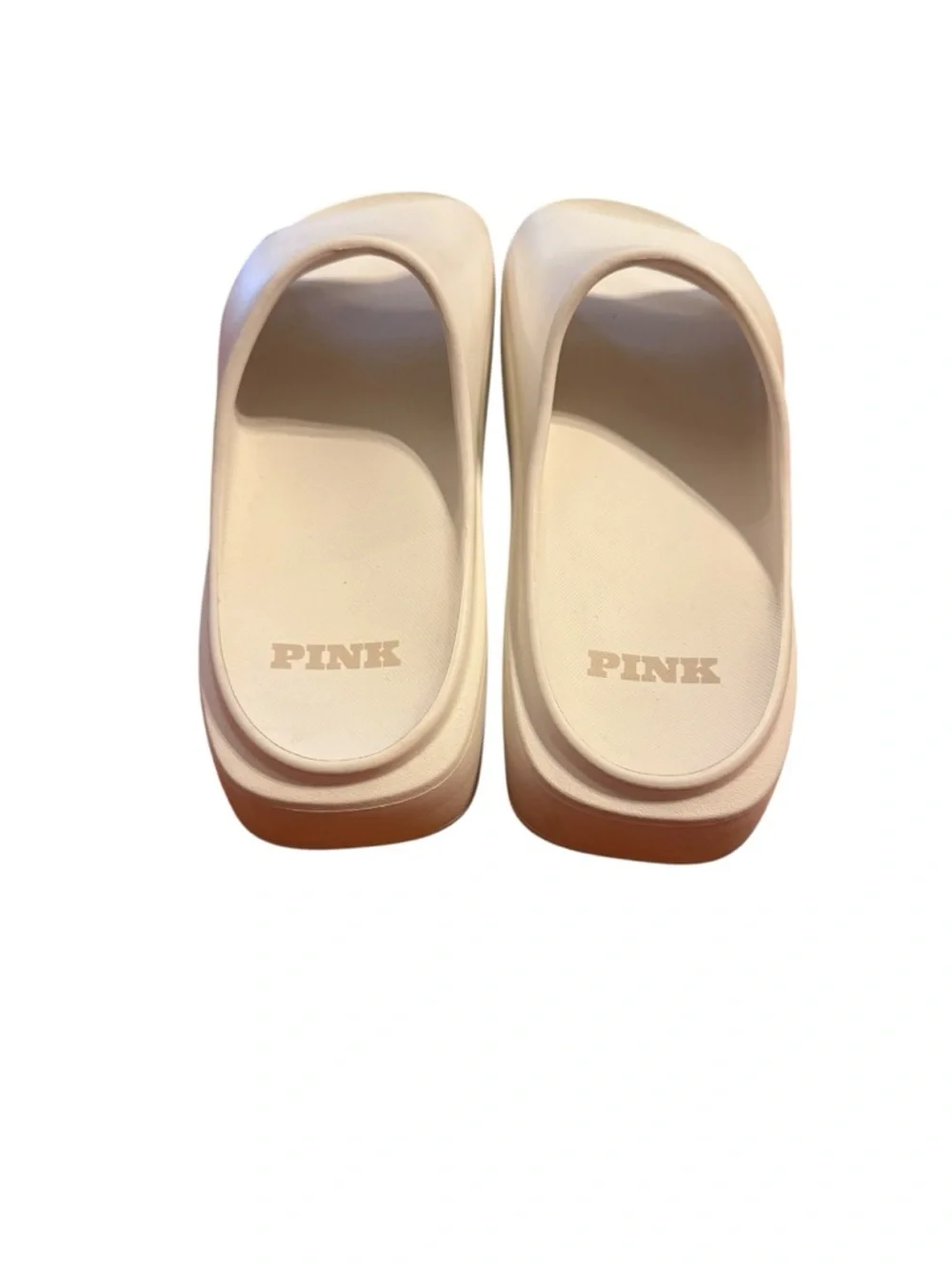 PINK Victoria's Secret Foam Slide Sandals in white - Women's Comfortable Slide